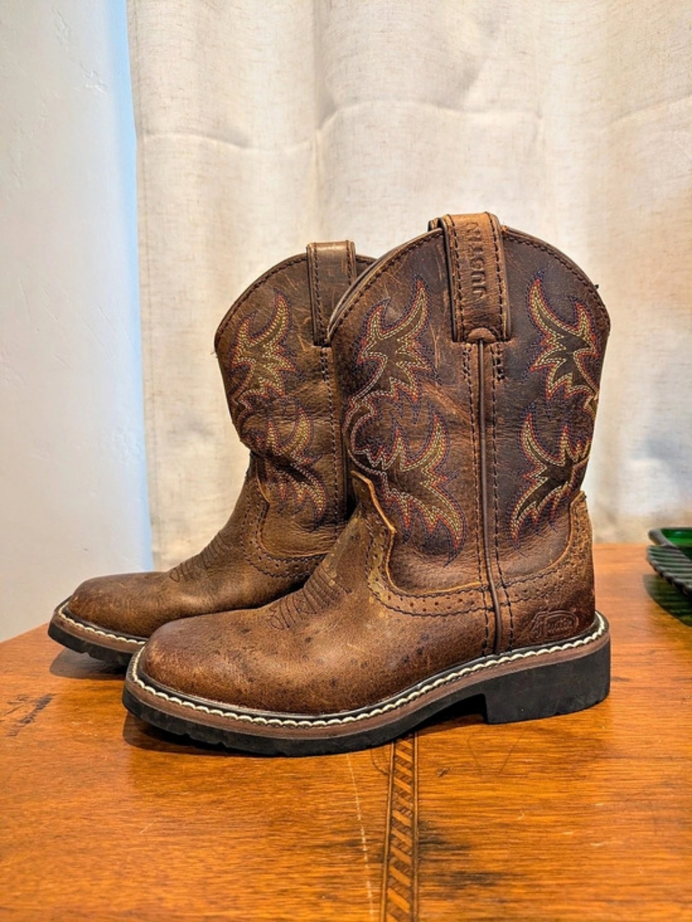 Justin Kid's Cowboy Boots 12 D